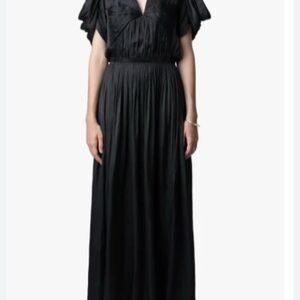 Zadig & Voltaire Elegant Black Maxi Dress